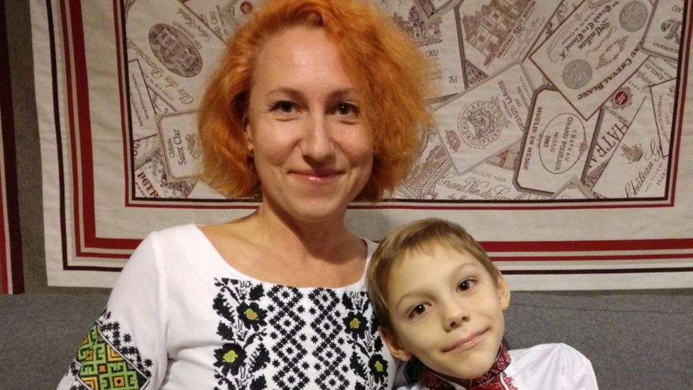 Liuba, with her son Grisha