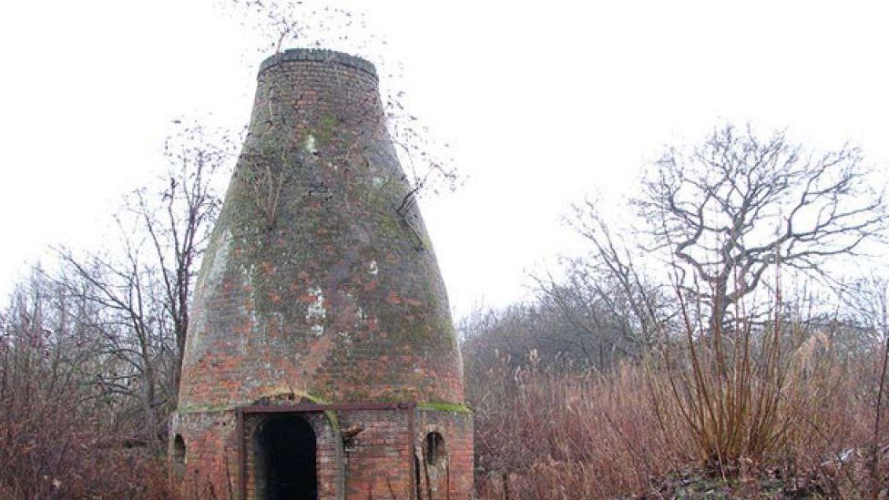 The timber drying bottle kiln, Deal Ground, in Bracondale, Norwich