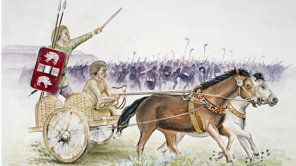 Artist's impression of a Celtic war chariot