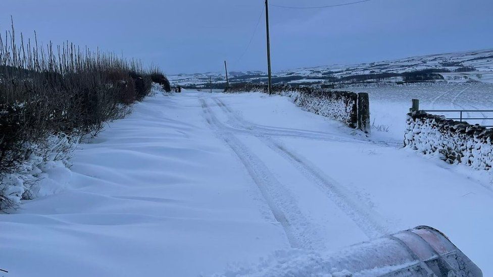 Snow drifts in North Yorkshire