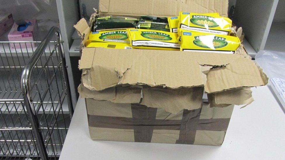The damaged package which led HMRC officers to Lynda Robb's operation