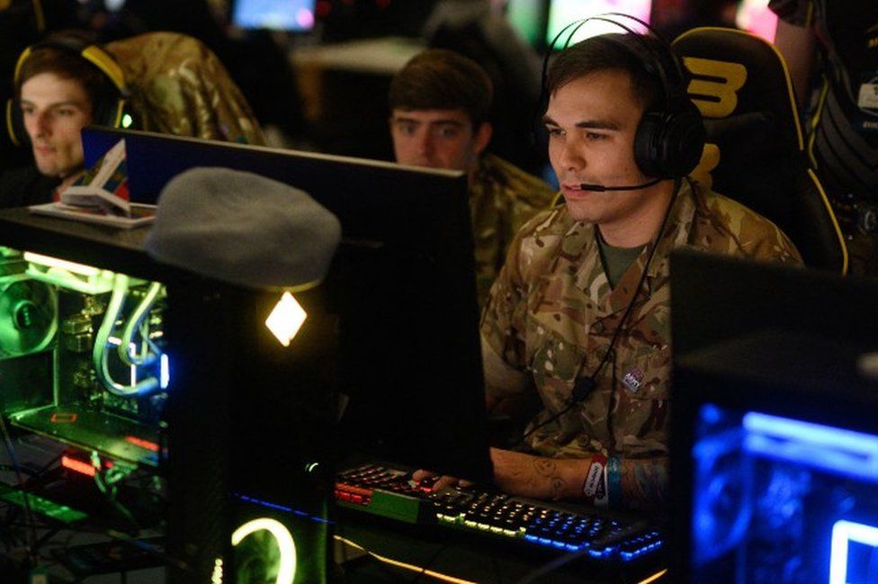 Army personnel at Insomnia Games Festival