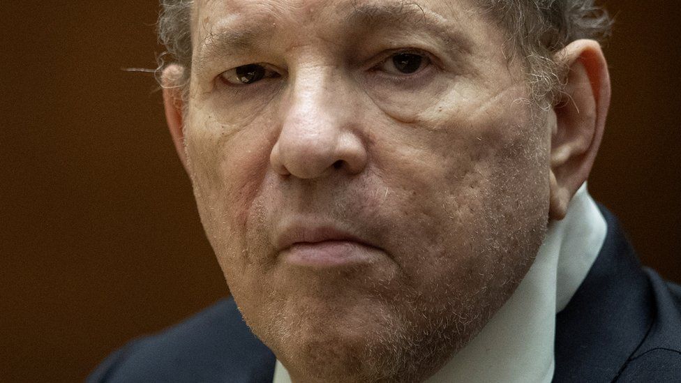Harvey Weinstein pictured in Los Angeles court earlier this month