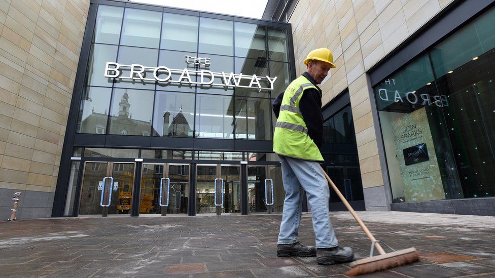 Workman prepares for opening of The Broadway Bradford