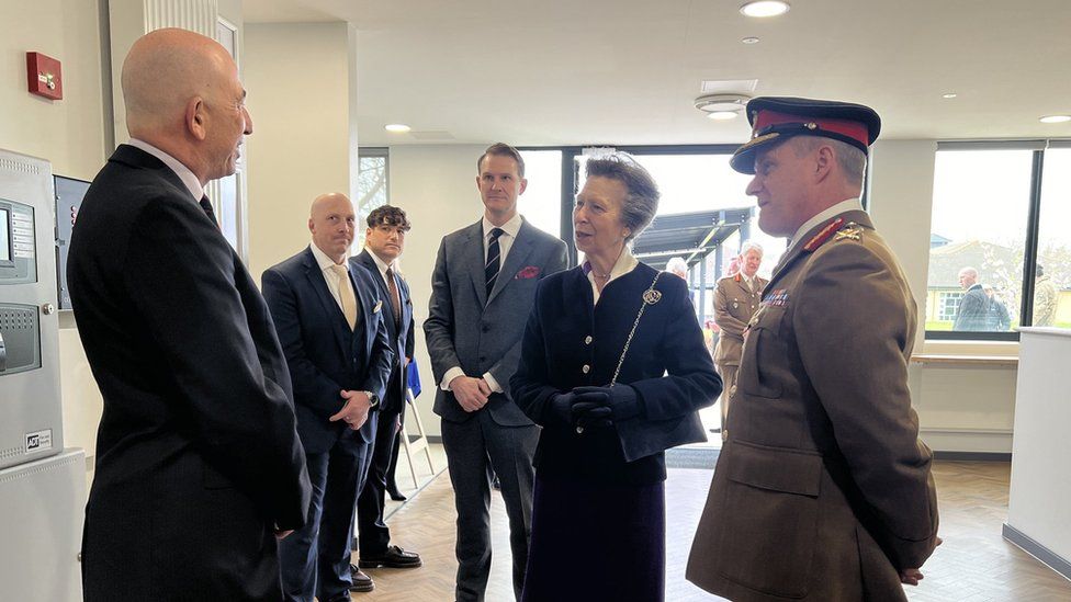 Princess Anne meeting army officials