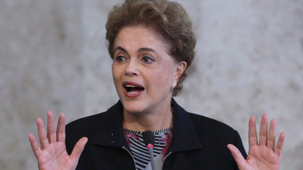 Brazil’s President Dilma Rousseff speaks during a press conference in Brasilia, Brazil, Friday, March 11, 2016.