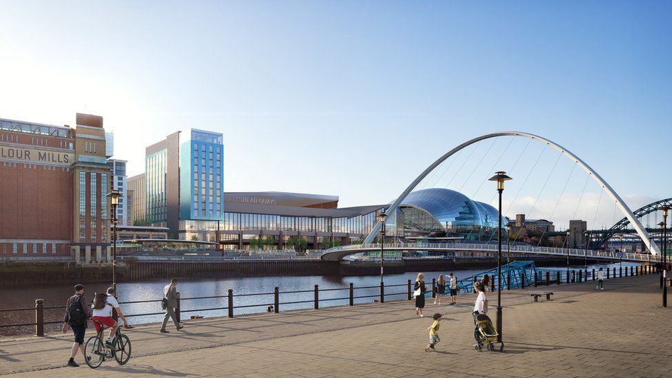 The planned Gateshead Quayside arena complex