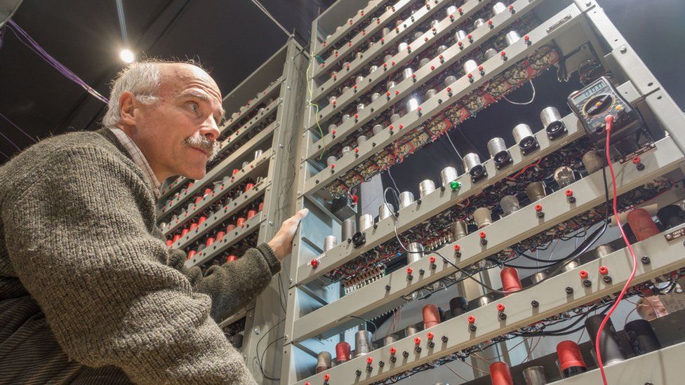 James Barr with re-built Edsac chassis
