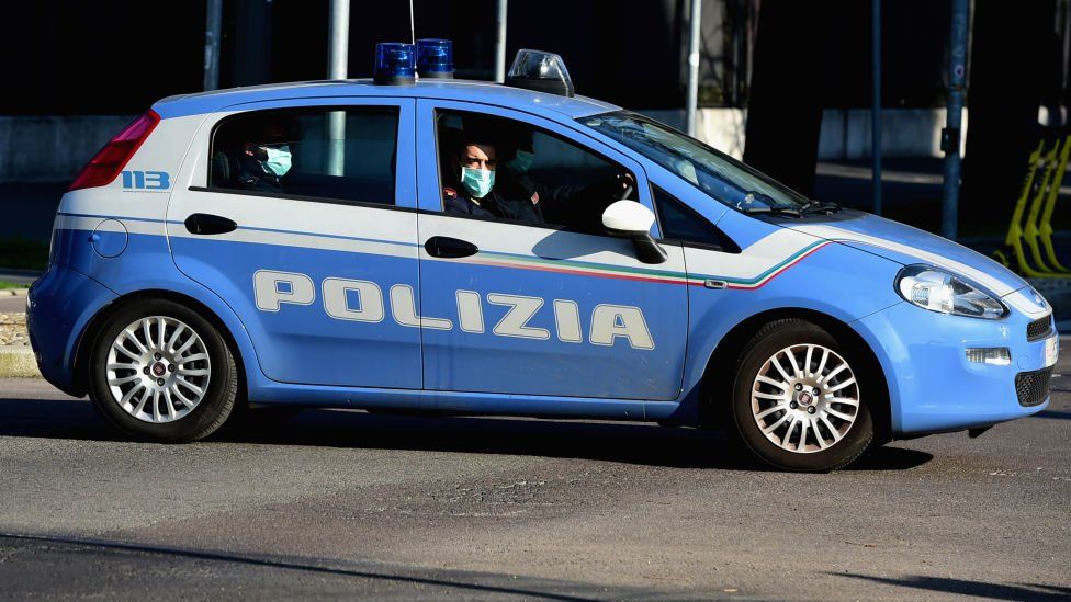 A police car in Milan