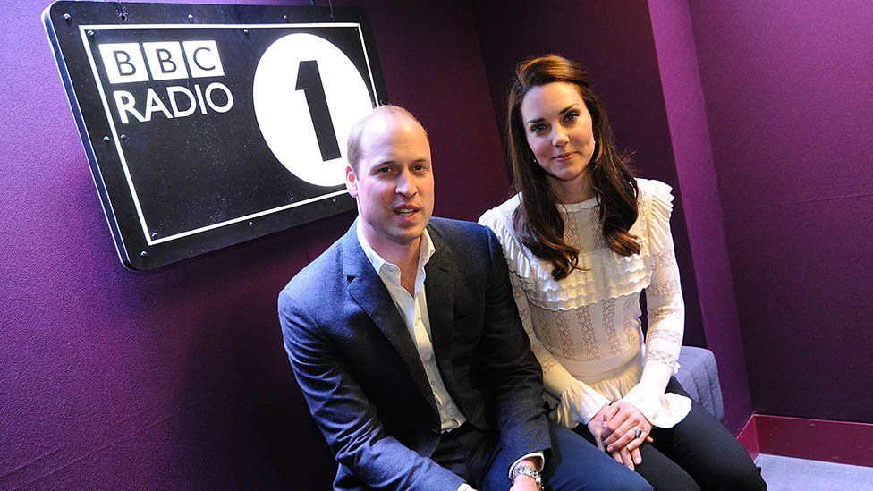 Duke and Duchess of Cambridge in the Radio 1 studio