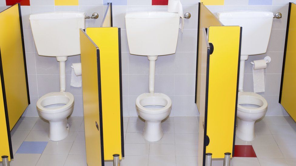 Toilet cubicles at a primary school