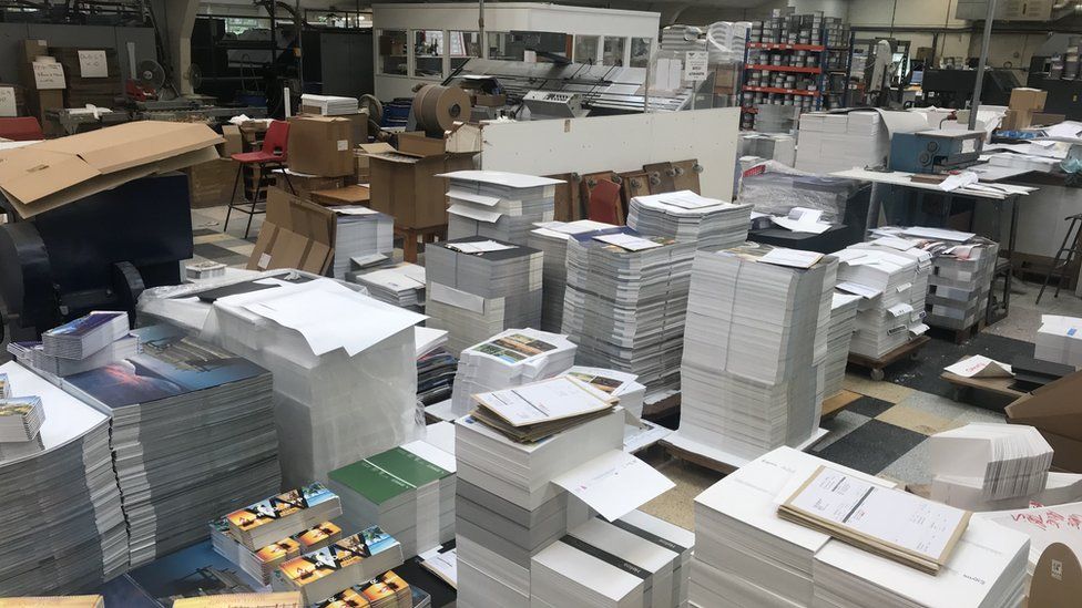 Factory with calendars waiting to be changed