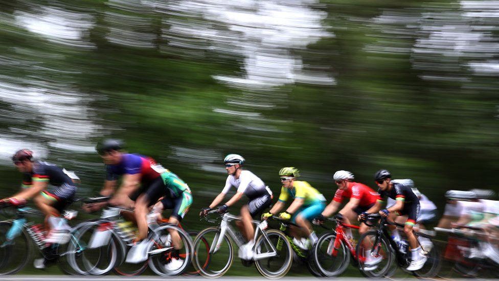 Image from the 2018 road race event for the Gold Coast Commonwealth Games