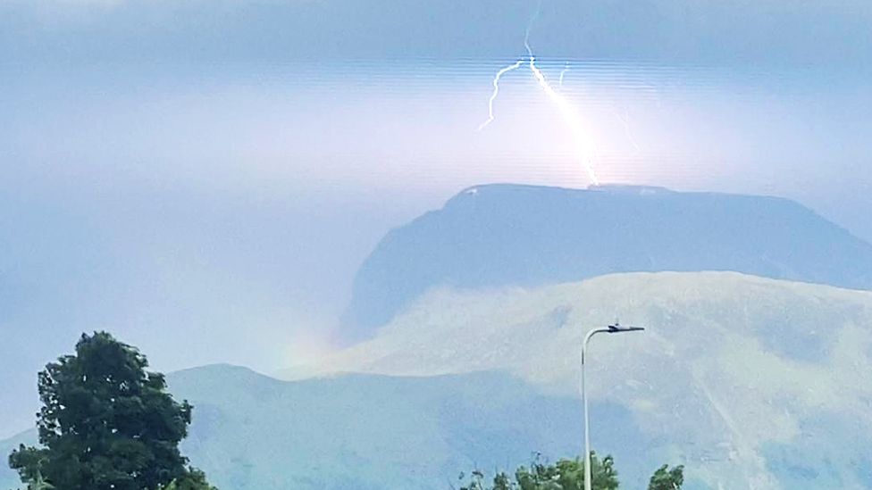 Lightning strike on Ben Nevis