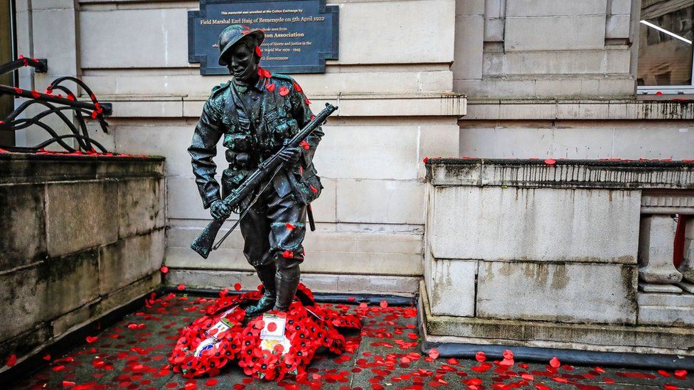 Statue of the unknown soldier in Liverpool