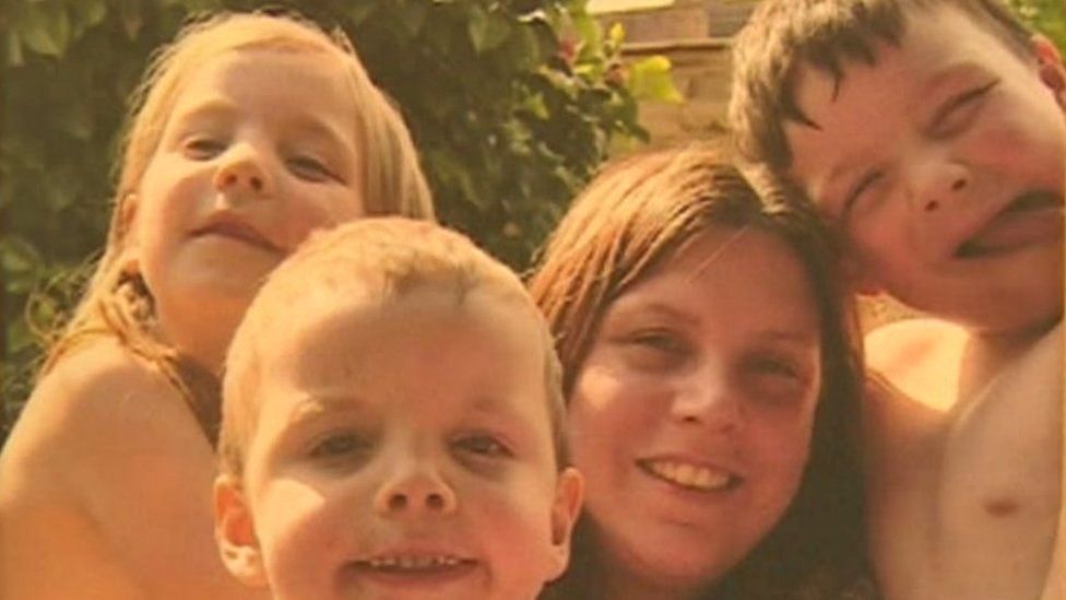 Gemma Fenton with children Mikey, Sophia and Samuel