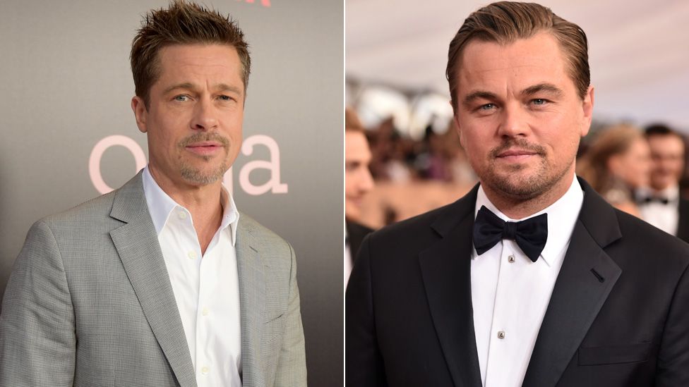 L to R: Brad Pitt and Leonardo DiCaprio