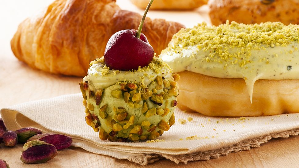 Desserts made using pistacchio verde di Bronte