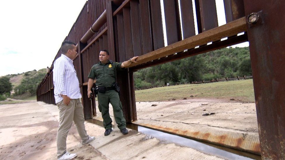 Gap under border fence