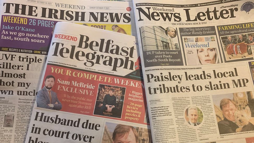 Northern Ireland's three daily newspapers