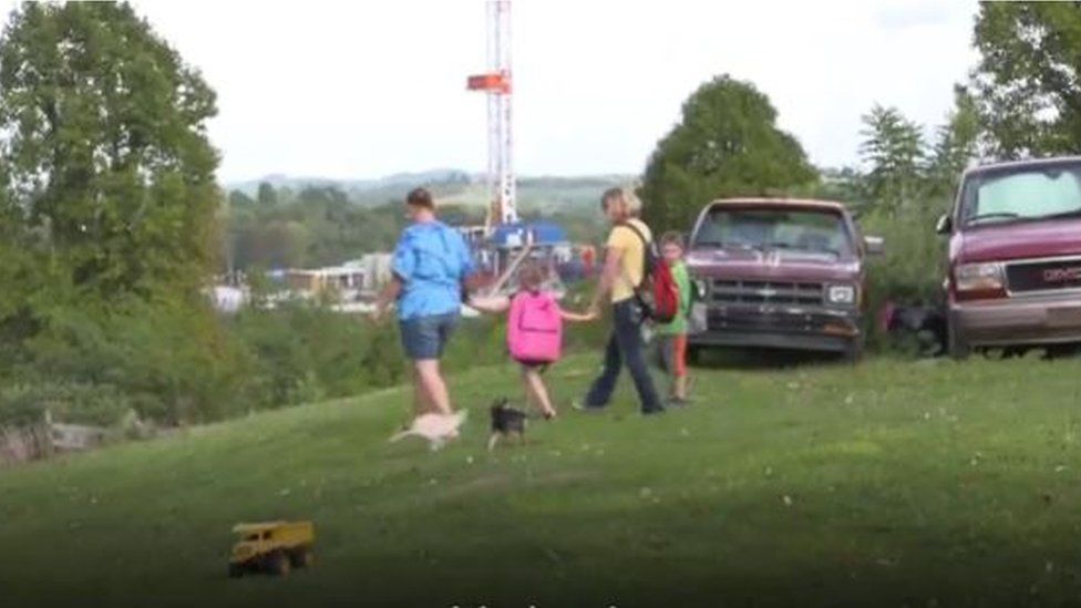 Family near fracking rig