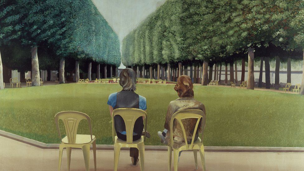David Hockney, "Le Parc des Sources, Vichy" 1970