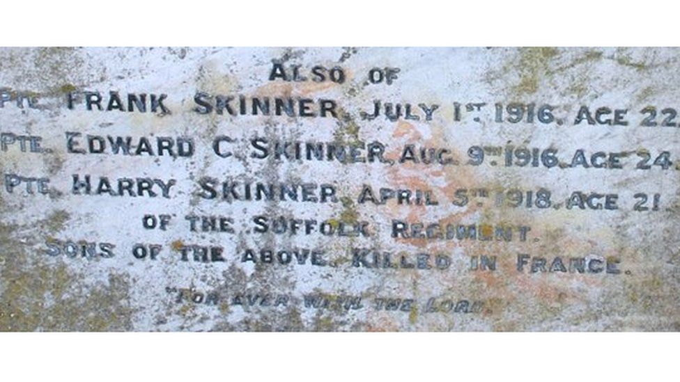 Skinner brothers gravestone