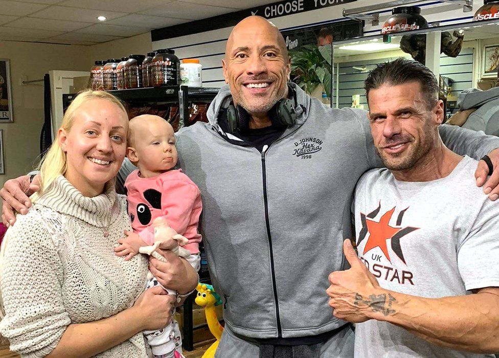 Dwayne 'The Rock' Johnson with Craie and Alice Carrera