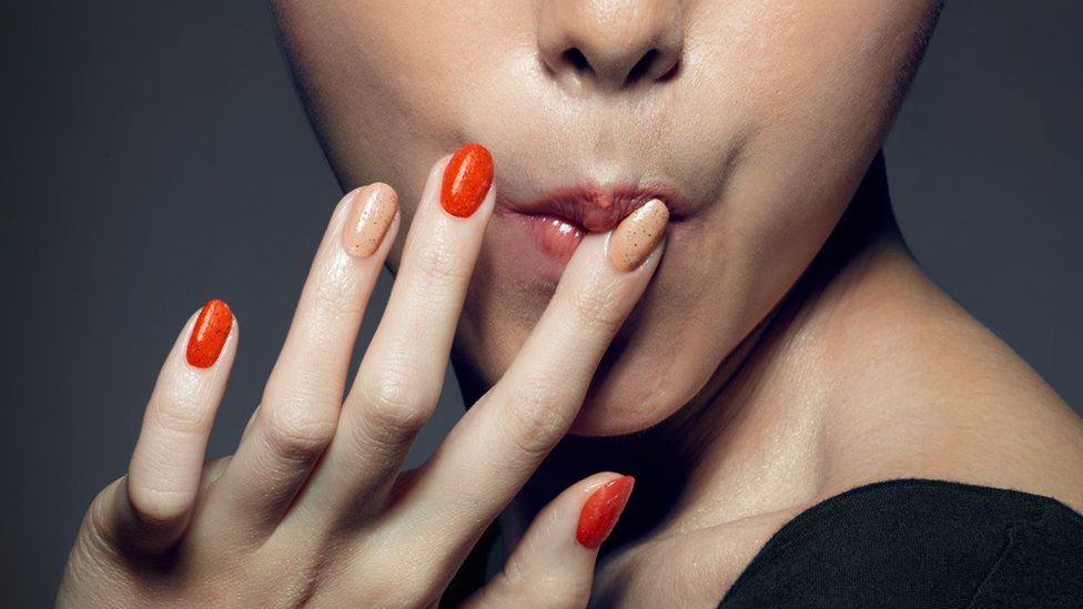 Promotional picture of KFC Hong Kong's edible nail polish