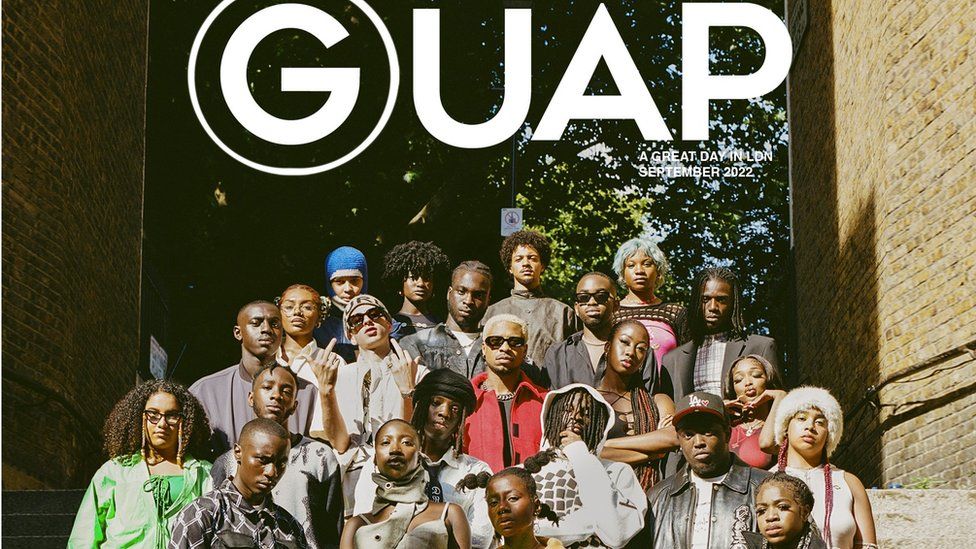 A GUAP cover shoot featuring a group of young creatives in London