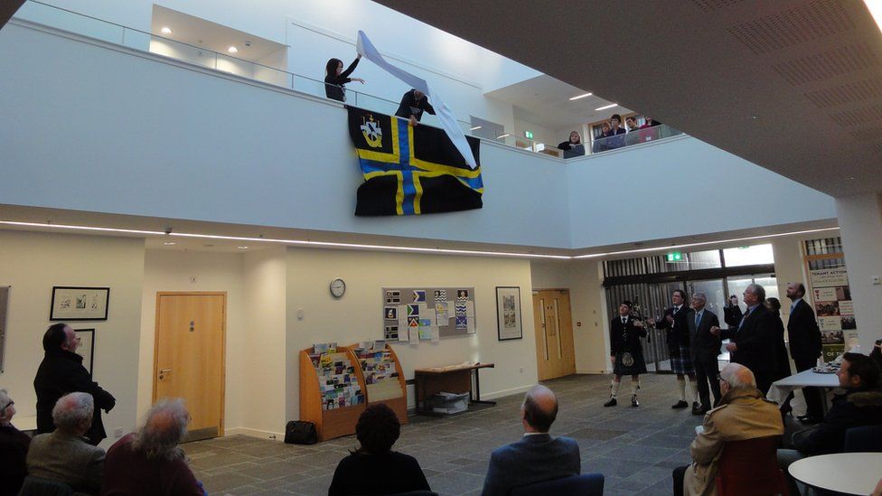 Unveiling of the flag for Caithness