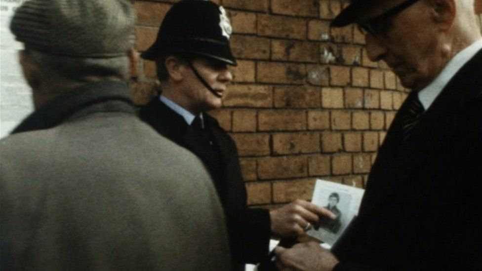 Police handing out leaflets
