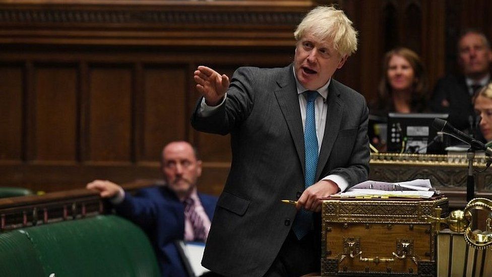 Boris Johnson in the House of Commons