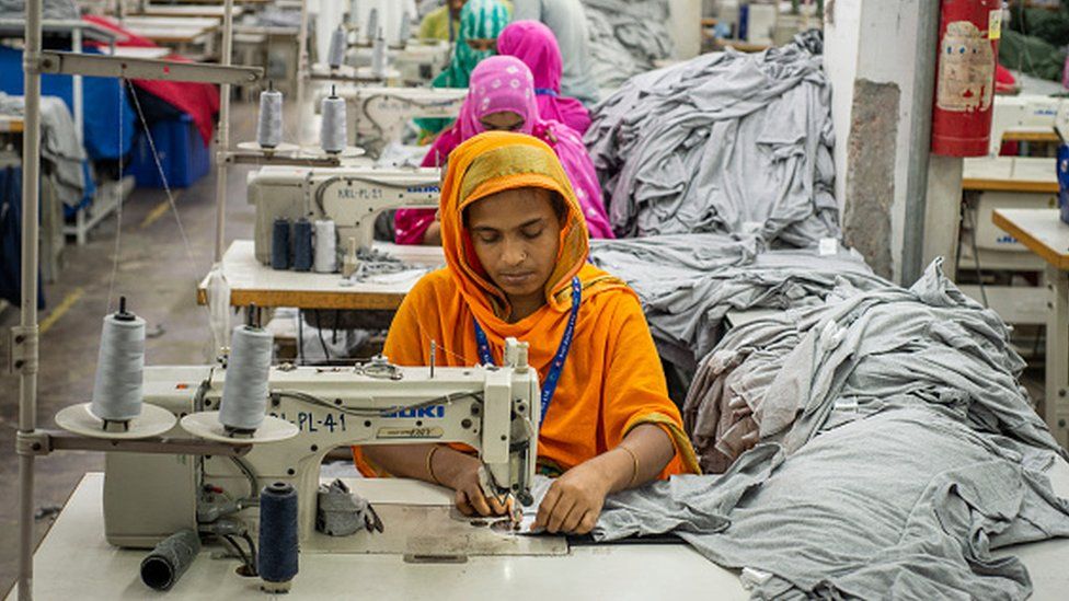 Female factory workers in Dhaka