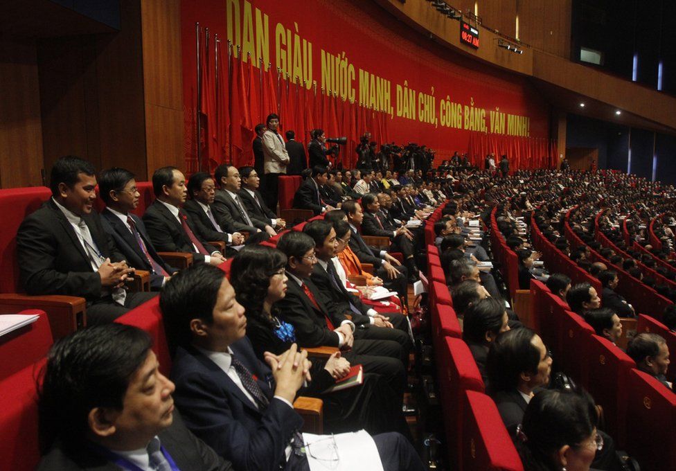 Delegates attend the opening ceremony of the 12th National Congress of Vietnam's Communist Party in Hanoi, Vietnam, 21 January 2016.