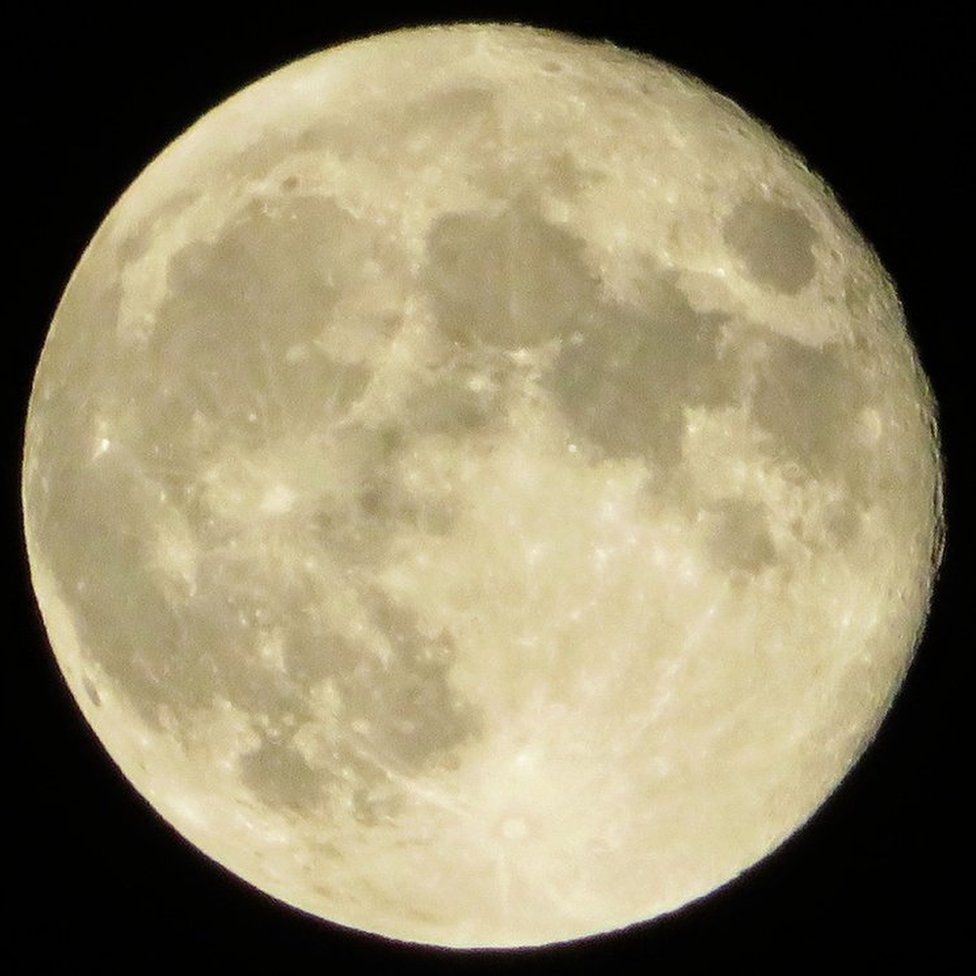 In pictures: Ideal conditions for Hunter's Moon over Devon - BBC News