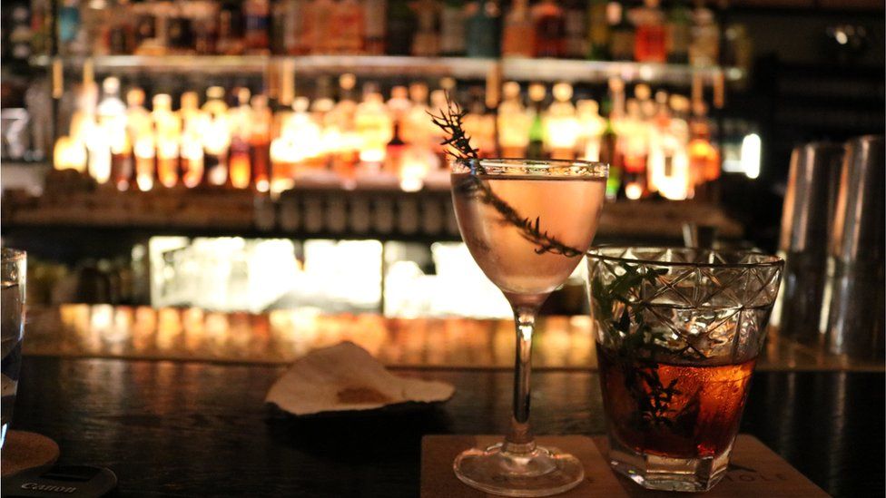 A cocktail bar