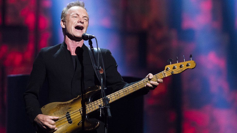 Sting performs during the 2016 Nobel Peace Prize Concert in Oslo, Norway