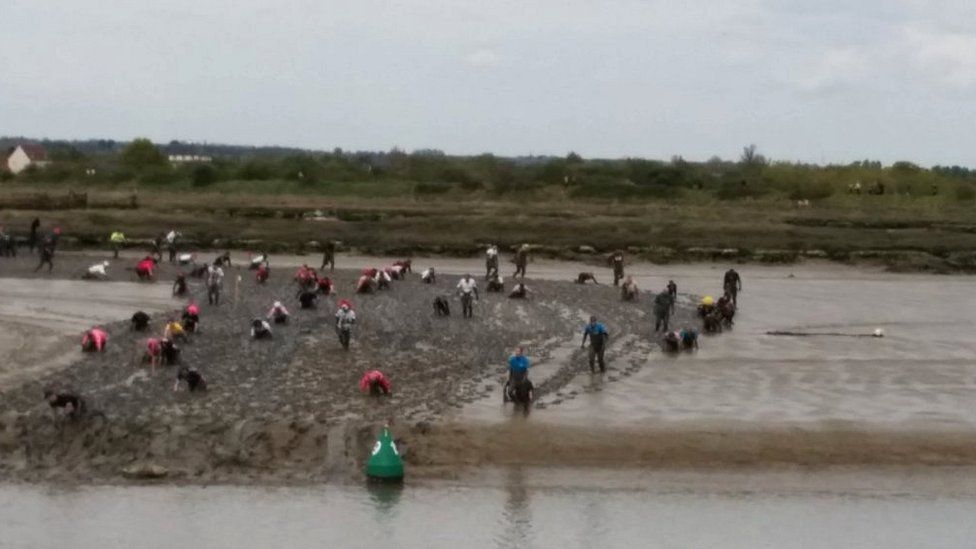 Maldon Mud Race Thousands flock to 'crazy' mud race BBC News