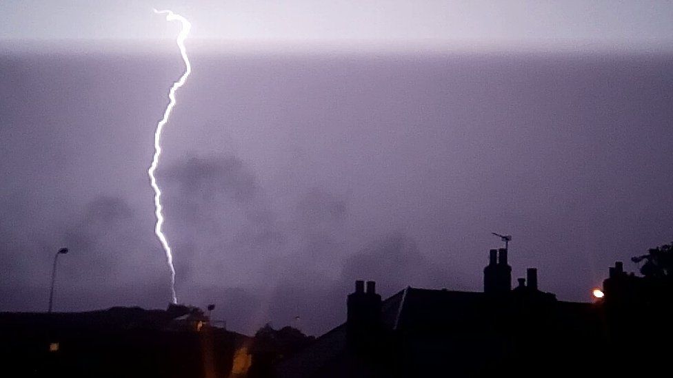 Lightning strike photographed by Paul McLean