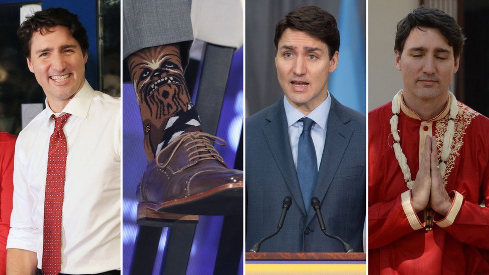 Four images of Justin Trudeau