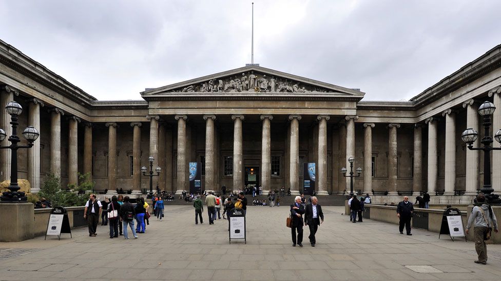 British museum, in the Bloomsbury district of London