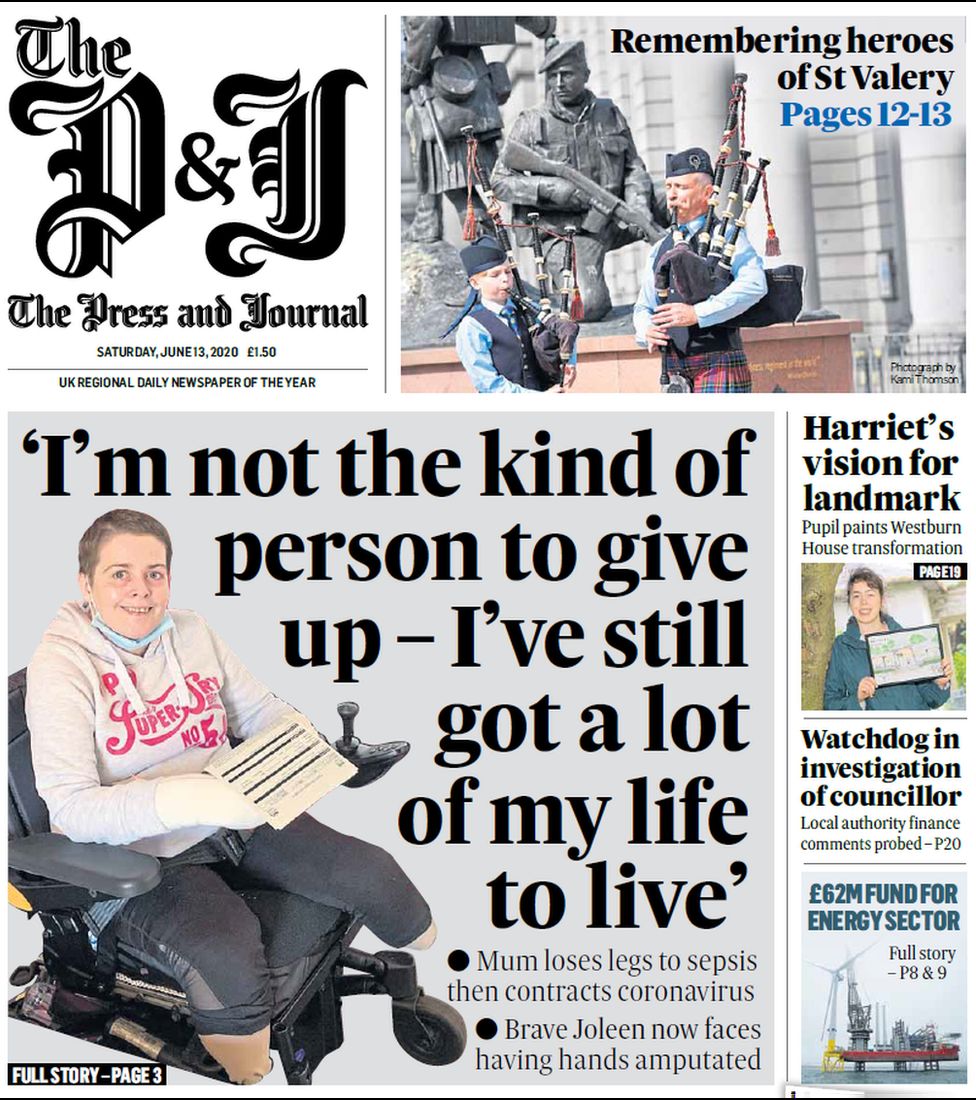 Scotland's papers: Economy shrinks 20% and back to school plans - BBC News