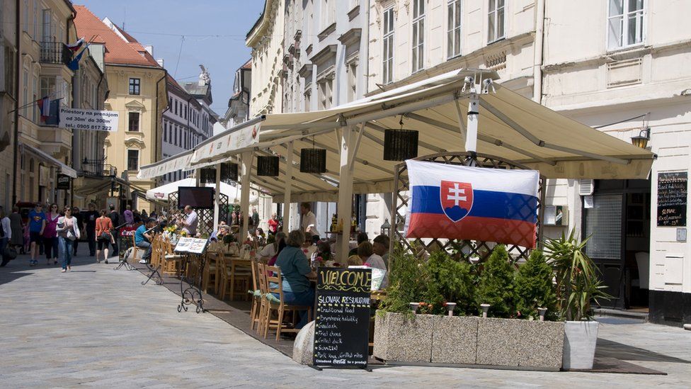 Main street in Slovak capital Bratislava
