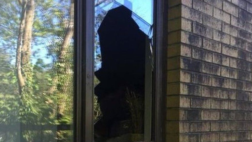 Broken window at PATCH Charity premises