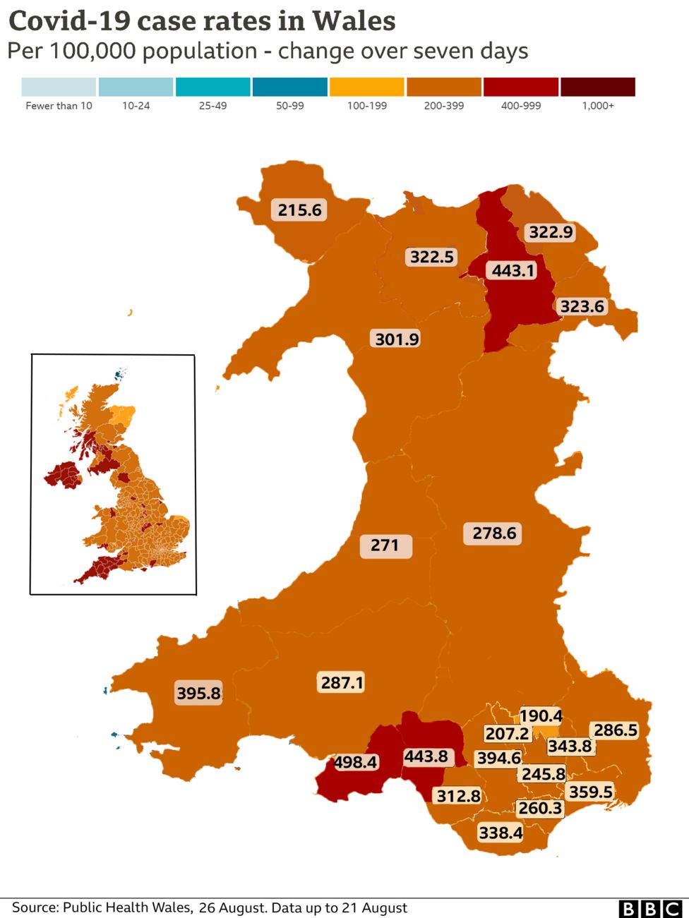 Covid case rates in Wales highest since January BBC News