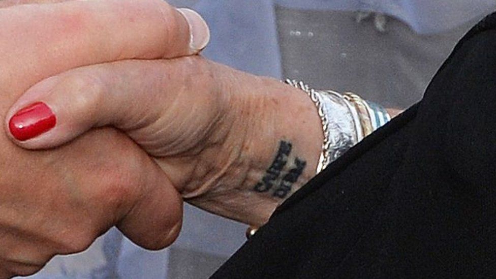 Judi Dench's wrist tattoo