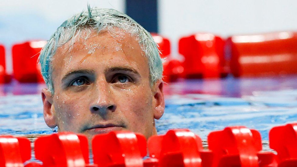 Ryan Lochte competes at the Rio Olympics