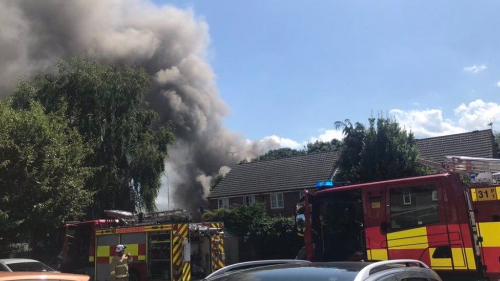 Large fire breaks out at Shoeburyness industrial estate BBC News