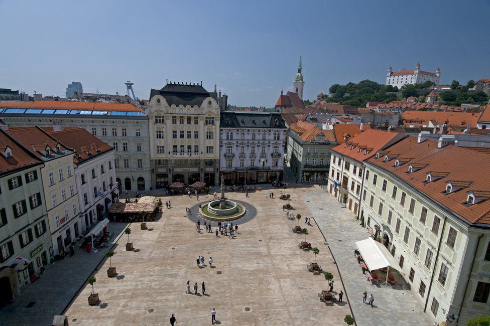 The main square in Bratislava